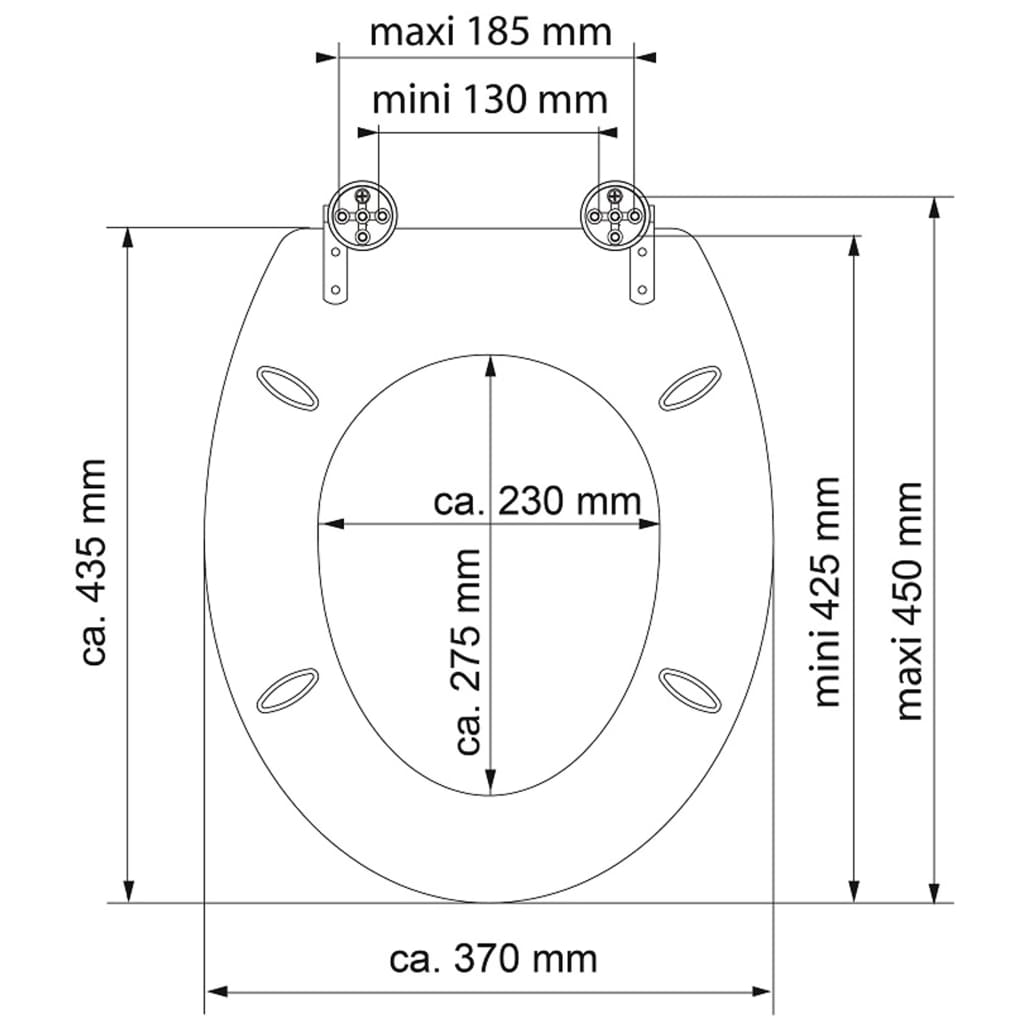 Schütte Scaun Toaletă Diamond Cu Închidere Silențioasă Extralucios Mdf
