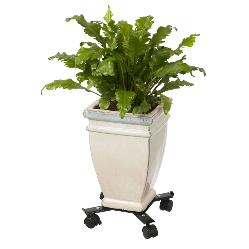 Nature Cărucior Pentru Plante Reglabil, Cu 4 Brațe, Negru, Metal