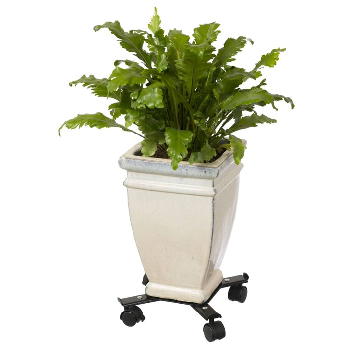 Nature Cărucior Pentru Plante Reglabil, Cu 4 Brațe, Negru, Metal