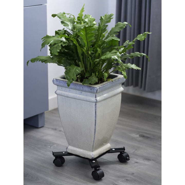 Nature Cărucior Pentru Plante Reglabil, Cu 4 Brațe, Negru, Metal