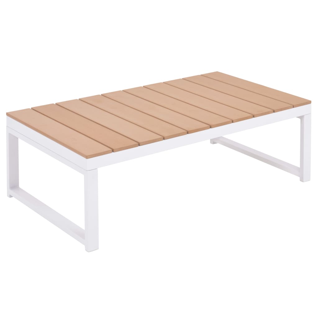 Vixl Set Mobilier De Grădină Cu Perne, 4 Piese, Aluminiu Și Wpc