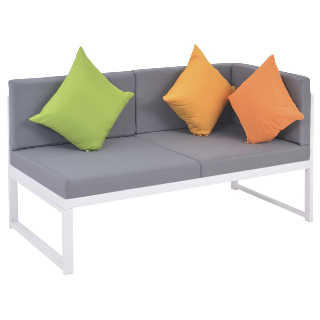Vixl Set Mobilier De Grădină Cu Perne, 4 Piese, Aluminiu Și Wpc