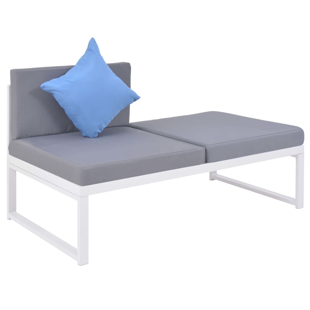 Vixl Set Mobilier De Grădină Cu Perne, 4 Piese, Aluminiu Și Wpc