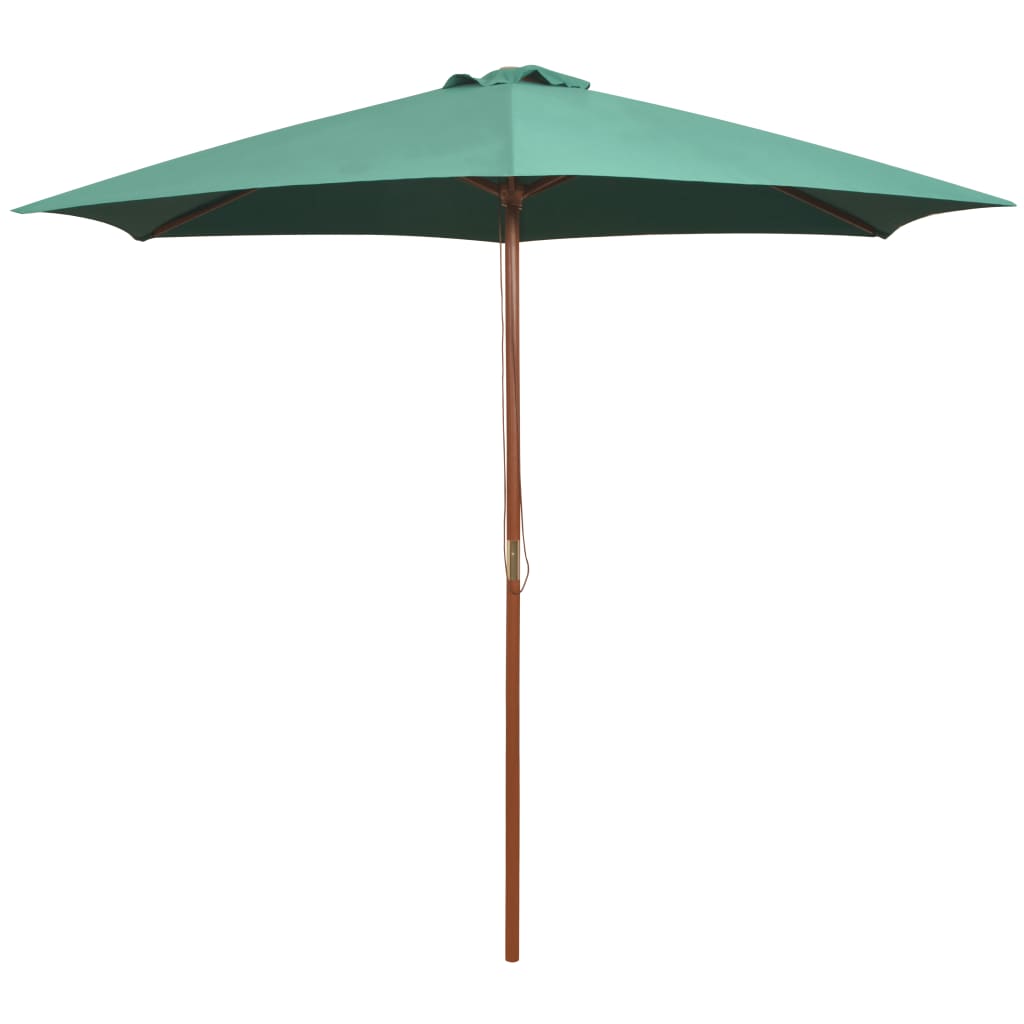 Umbrelă De Soare Cu Stâlp De Lemn, Alb , 270X270 Cm