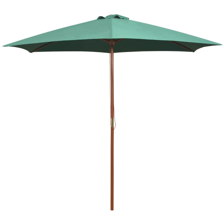 Umbrelă De Soare Cu Stâlp De Lemn, Alb , 270X270 Cm