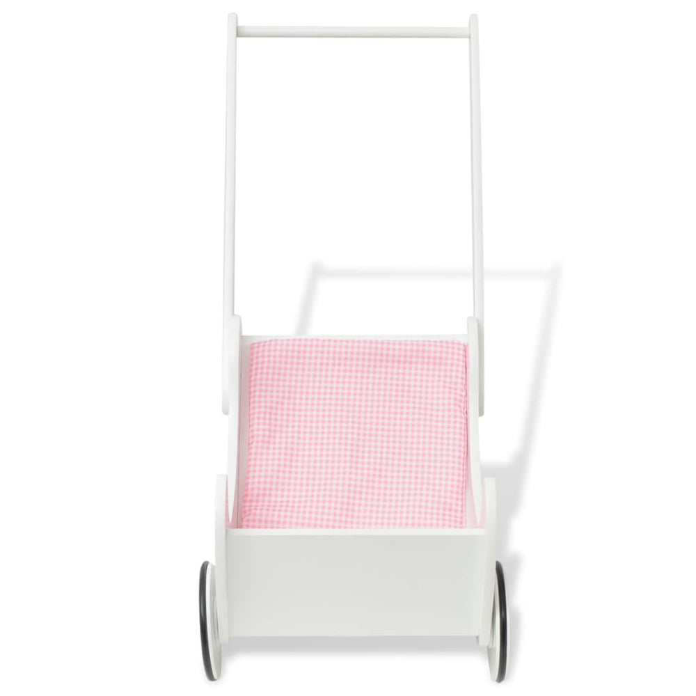 Cărucior Pentru Păpuși Din Lemn 53 X 25,7 X 50 Cm, Alb