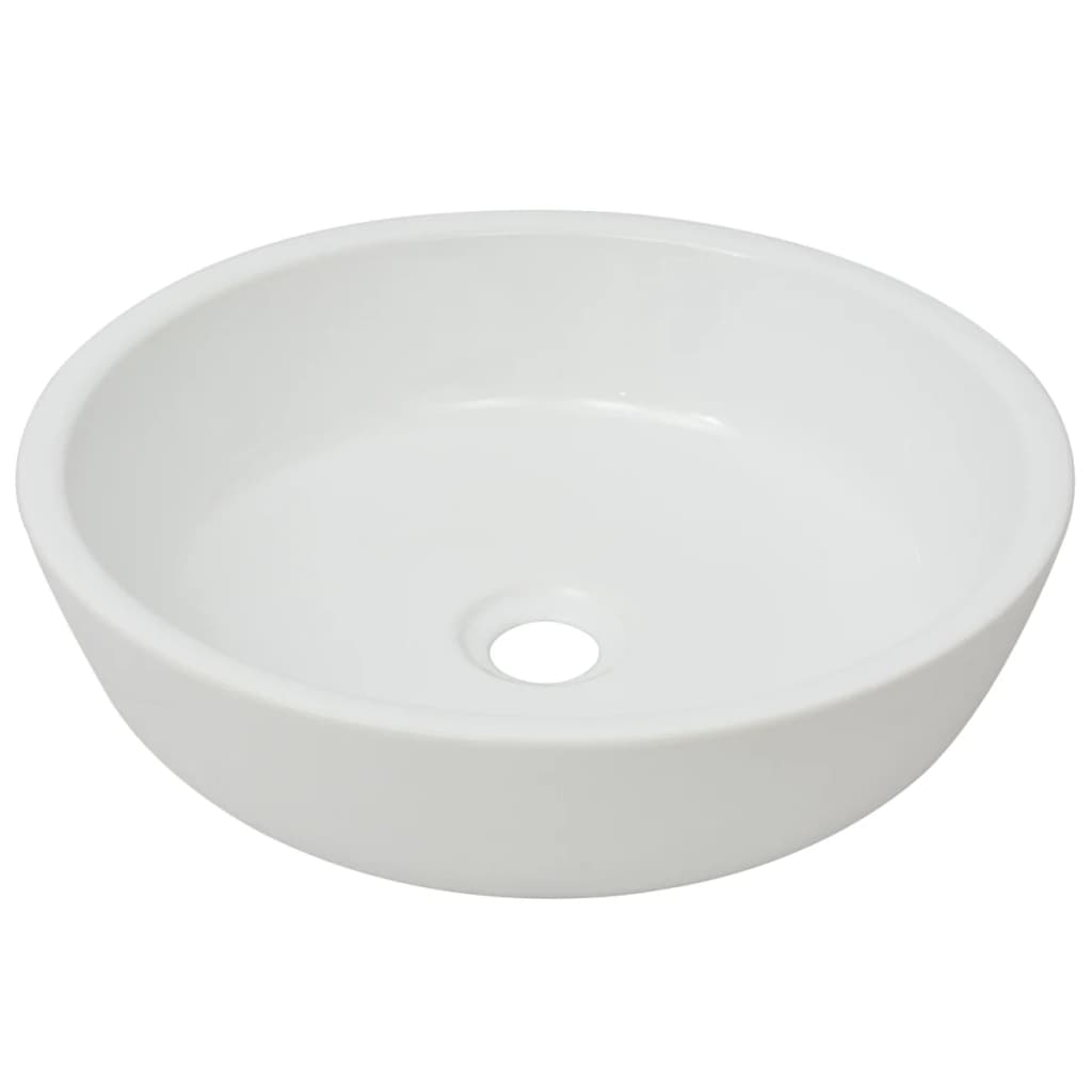 Chiuvetă De Baie Din Ceramică, Rotundă, 42 X 12 Cm, Alb