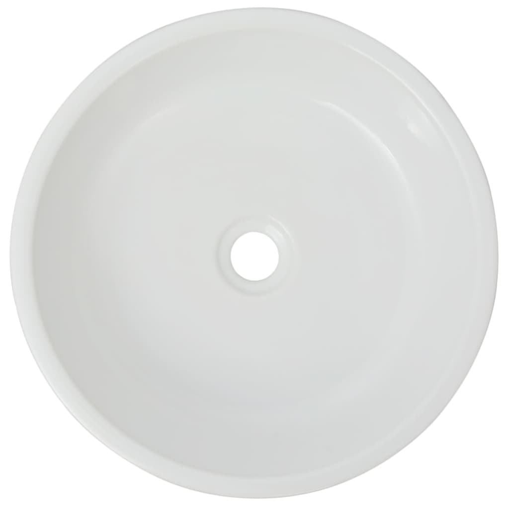Chiuvetă De Baie Din Ceramică, Rotundă, 42 X 12 Cm, Alb