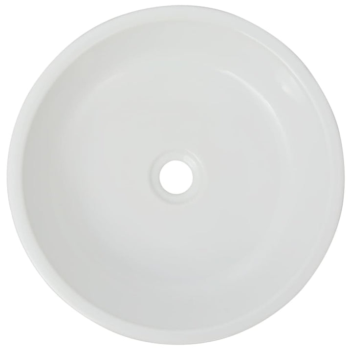 Chiuvetă De Baie Din Ceramică, Rotundă, 42 X 12 Cm, Alb