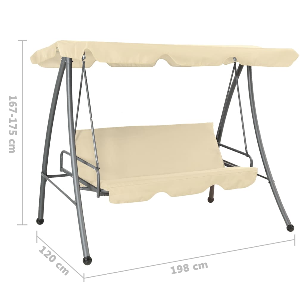 Balansoar De Exterior Cu Copertină, Nisipiu