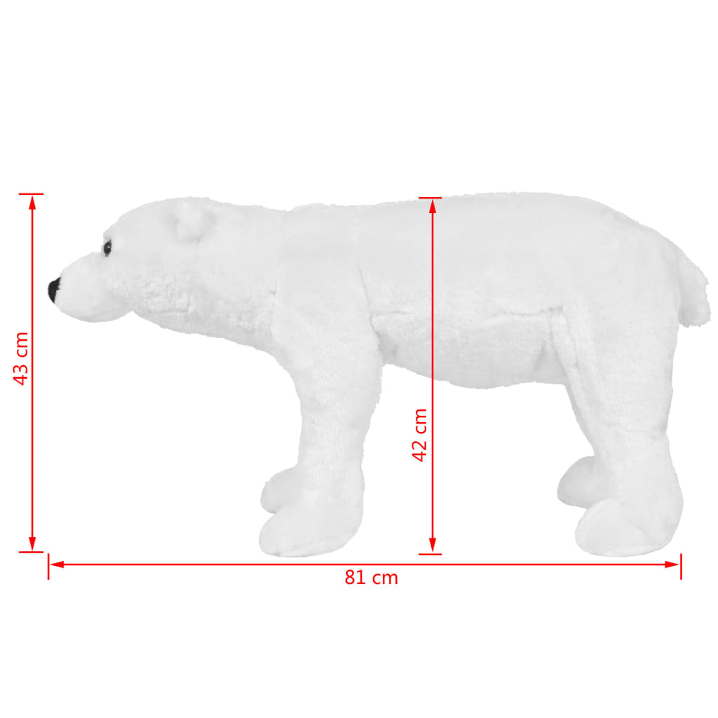 Urs Polar Din Pluș De Jucărie În Picioare, Alb, Xxl