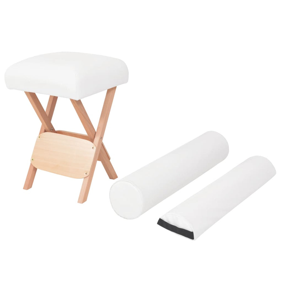 Taburet Pliabil De Masaj, Șezut Gros De 12 Cm & 2 Perne,