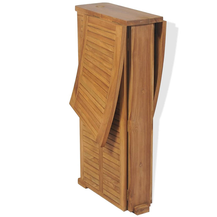 Masă De Bar Pliabilă, 155 X 53 X 105 Cm, Lemn Masiv De Tec