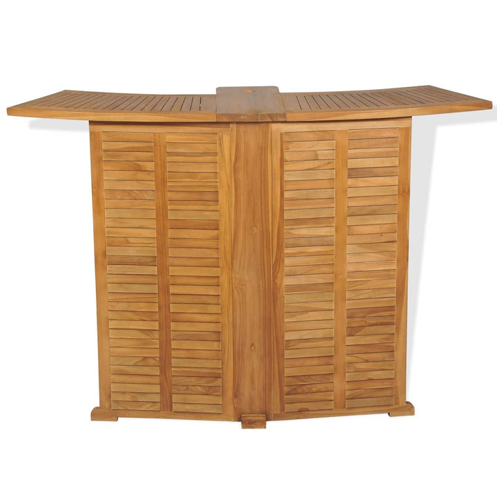 Masă De Bar Pliabilă, 155 X 53 X 105 Cm, Lemn Masiv De Tec