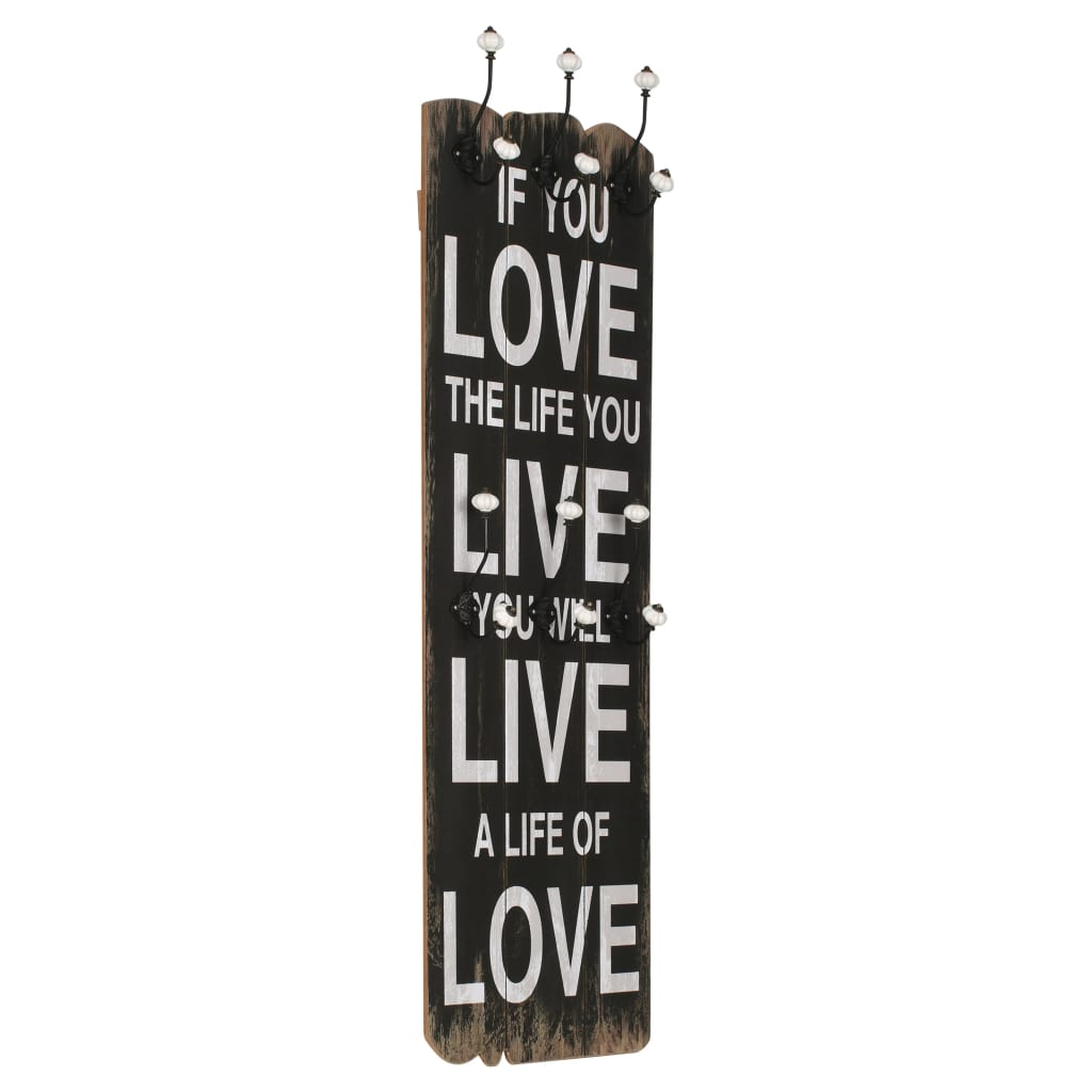 Cuier De Perete Cu 6 Cârlige Family, 120 X 40 Cm