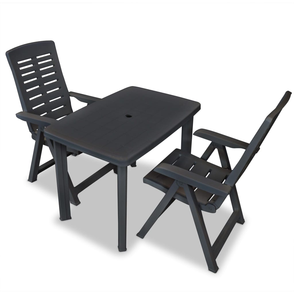 Set Mobilier Bistro, 3 Piese, , Plastic