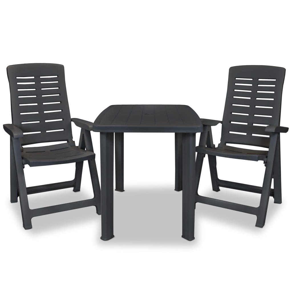 Set Mobilier Bistro, 3 Piese, , Plastic