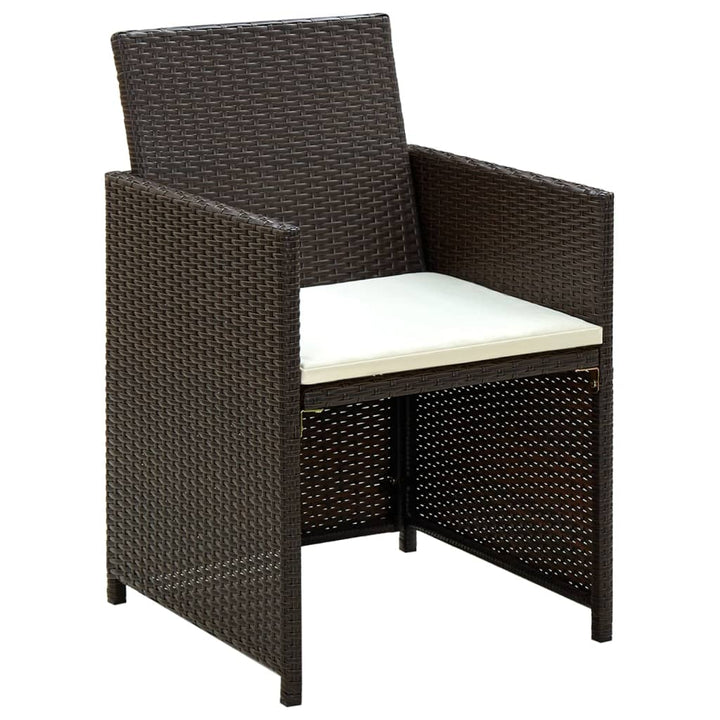 Vixl Set Mobilier De Grădină Cu Perne, 4 Piese, , Poliratan