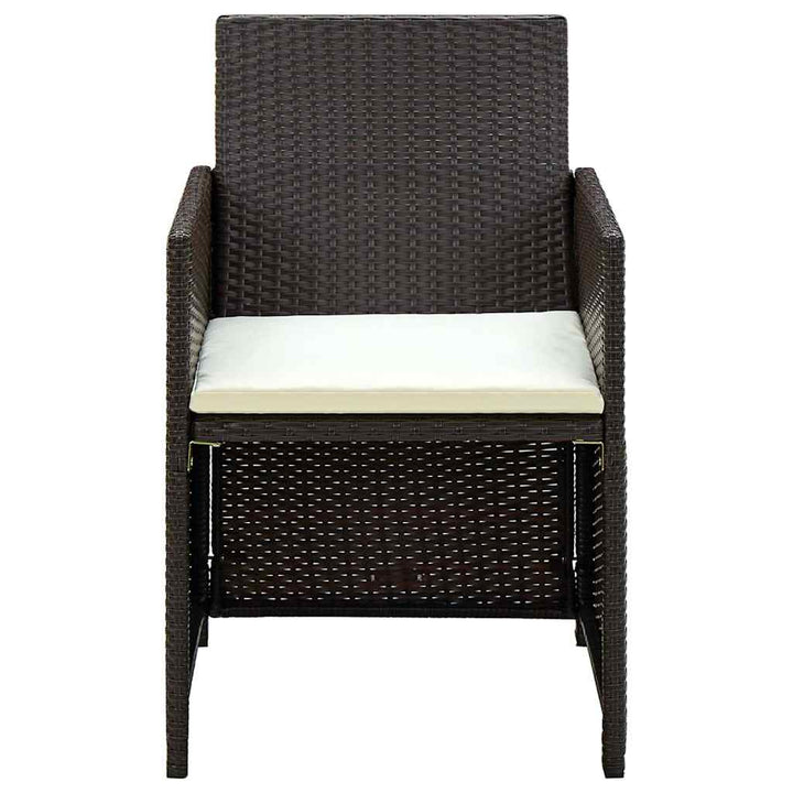 Vixl Set Mobilier De Grădină Cu Perne, 4 Piese, , Poliratan