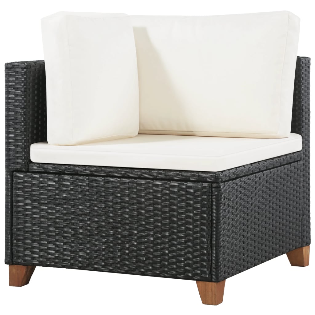 Vixl Set Mobilier De Grădină Cu Perne, 4 Piese, , Poliratan