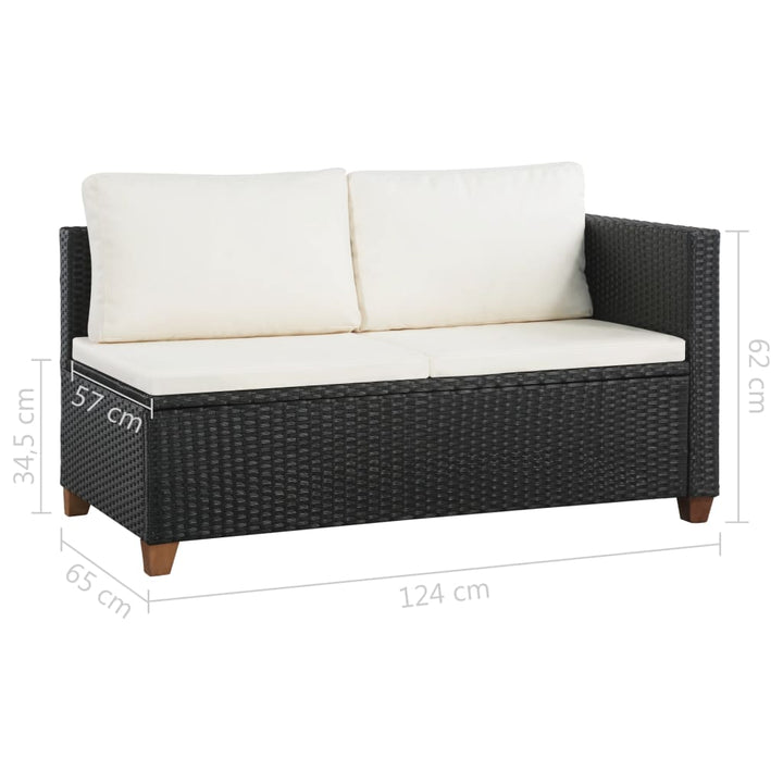 Vixl Set Mobilier De Grădină Cu Perne, 4 Piese, , Poliratan