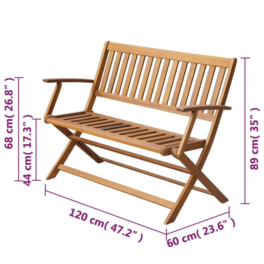 Bancă De Grădină, 120 Cm, Lemn Masiv De Acacia