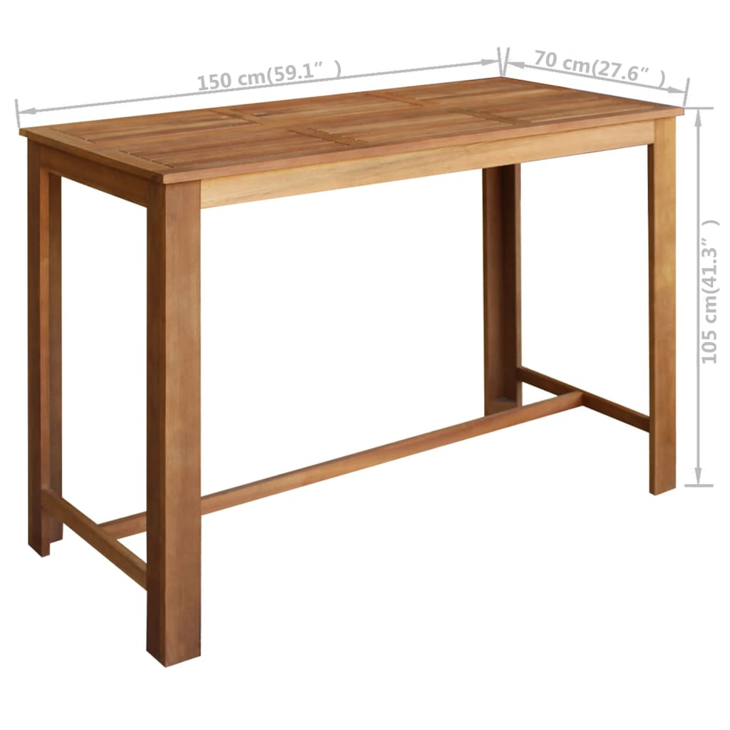 Masă De Bar, Lemn Masiv De Acacia,