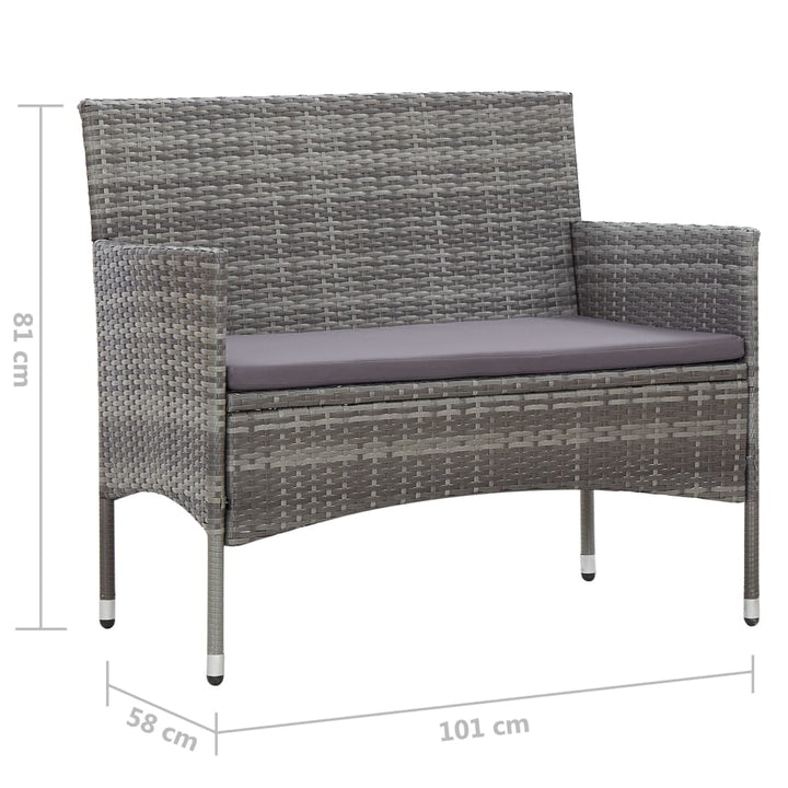 Bancă De Grădină, , 105 Cm, Poliratan