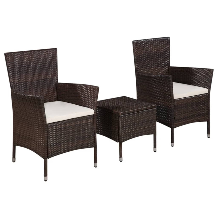 Vixl Set Mobilier Bistro, 3 Piese, , Poliratan