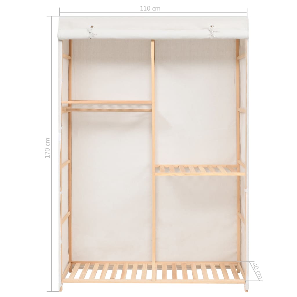 Dulap De Haine Cu 3 Rafturi, 110 X 40 X 170 Cm