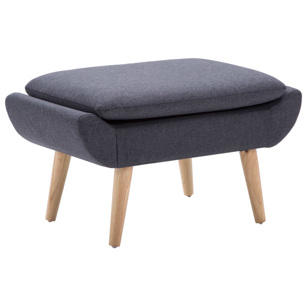 Taburet, Tapițerie Din Material Textil, 73X43X42 Cm, Gri Închis
