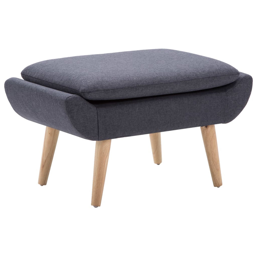 Taburet, Tapițerie Din Material Textil, 73X43X42 Cm, Gri Închis