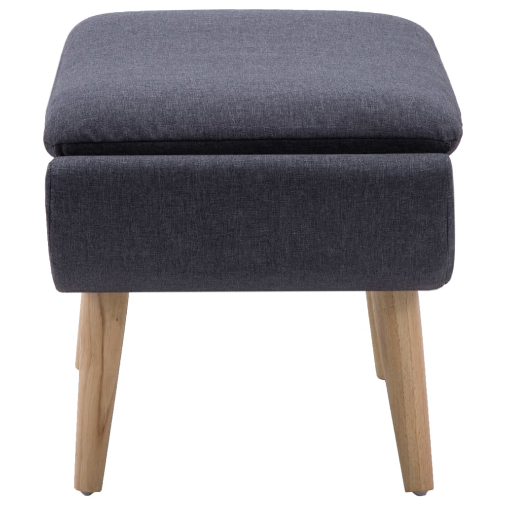Taburet, Tapițerie Din Material Textil, 73X43X42 Cm, Gri Închis