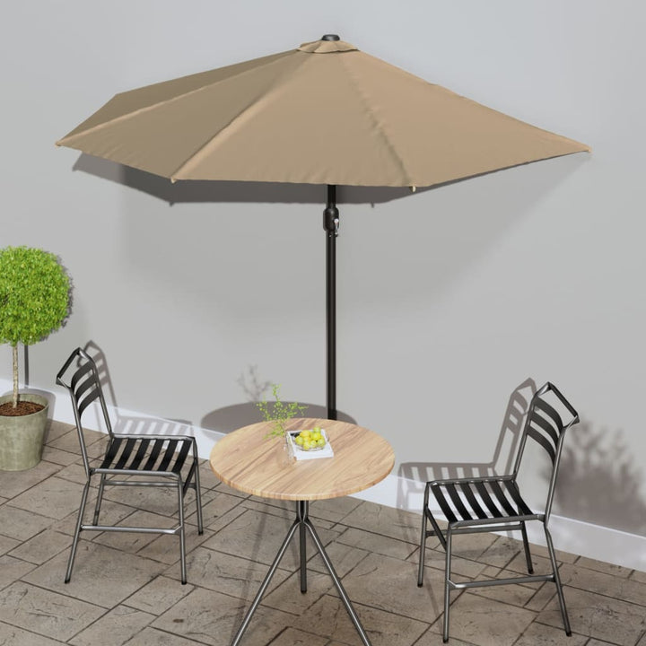 Umbrelă Balcon, Tijă Aluminiu Albastru 300X155X223Cm Semirotund