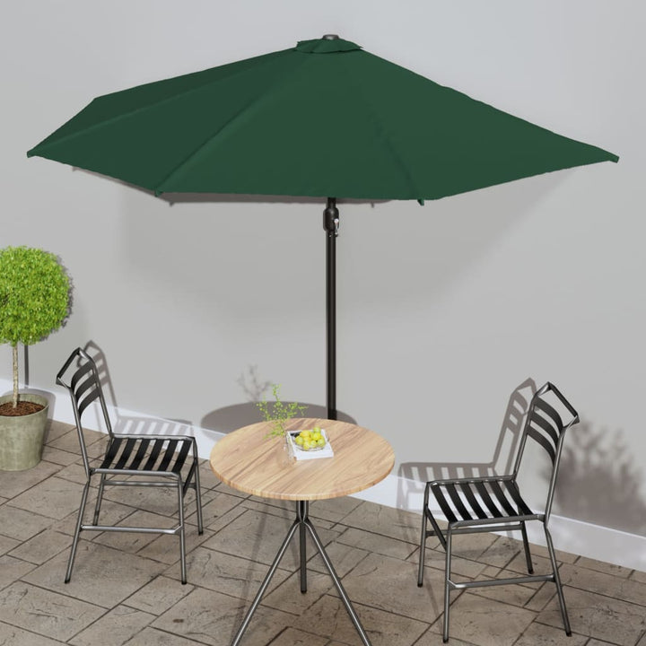 Umbrelă Balcon, Tijă Aluminiu Albastru 300X155X223Cm Semirotund