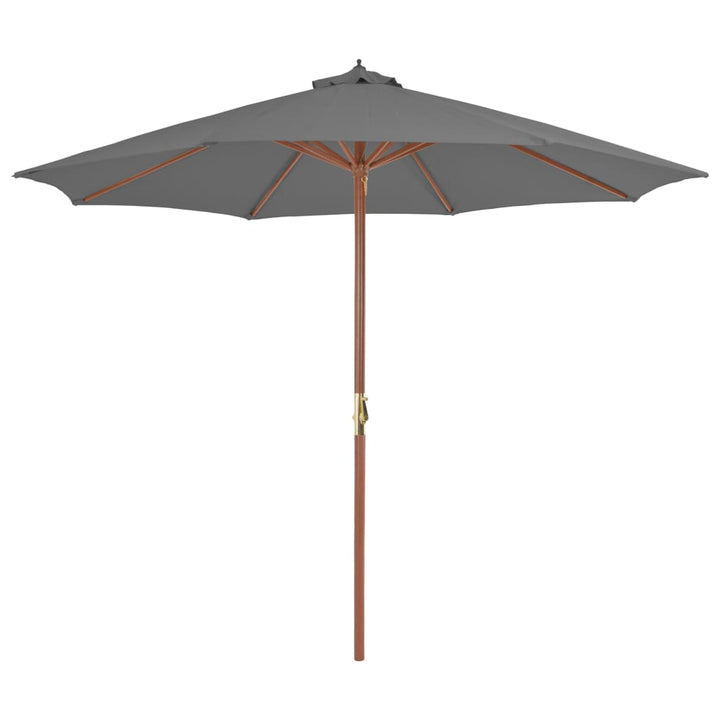 Umbrelă De Exterior Cu Stâlp Din Lemn, 300 Cm, Teracotă