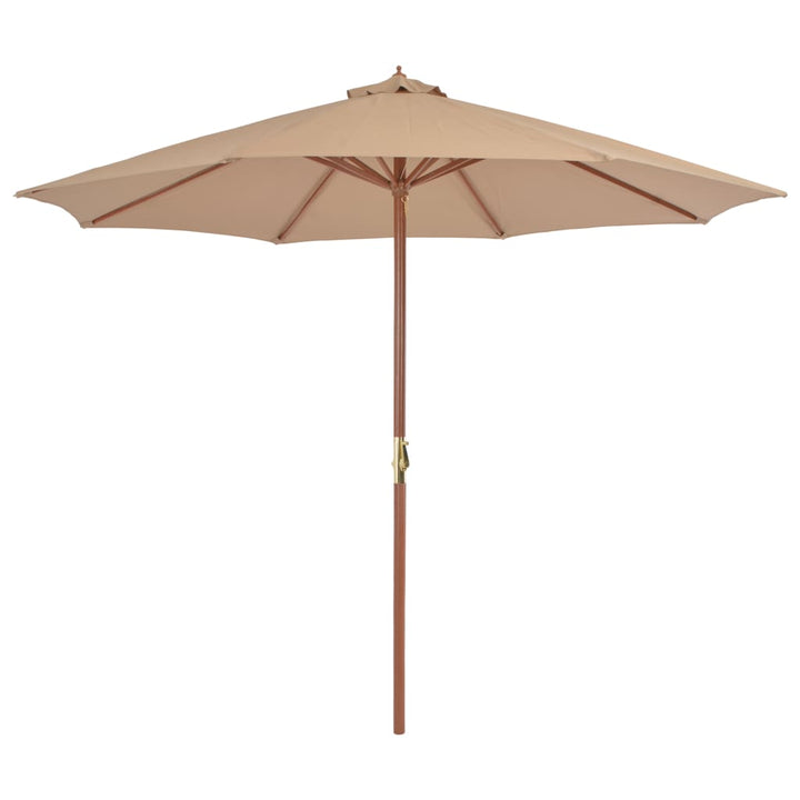 Umbrelă De Exterior Cu Stâlp Din Lemn, 300 Cm, Teracotă