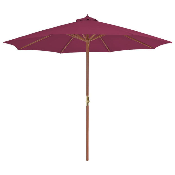 Umbrelă De Exterior Cu Stâlp Din Lemn, 300 Cm, Teracotă