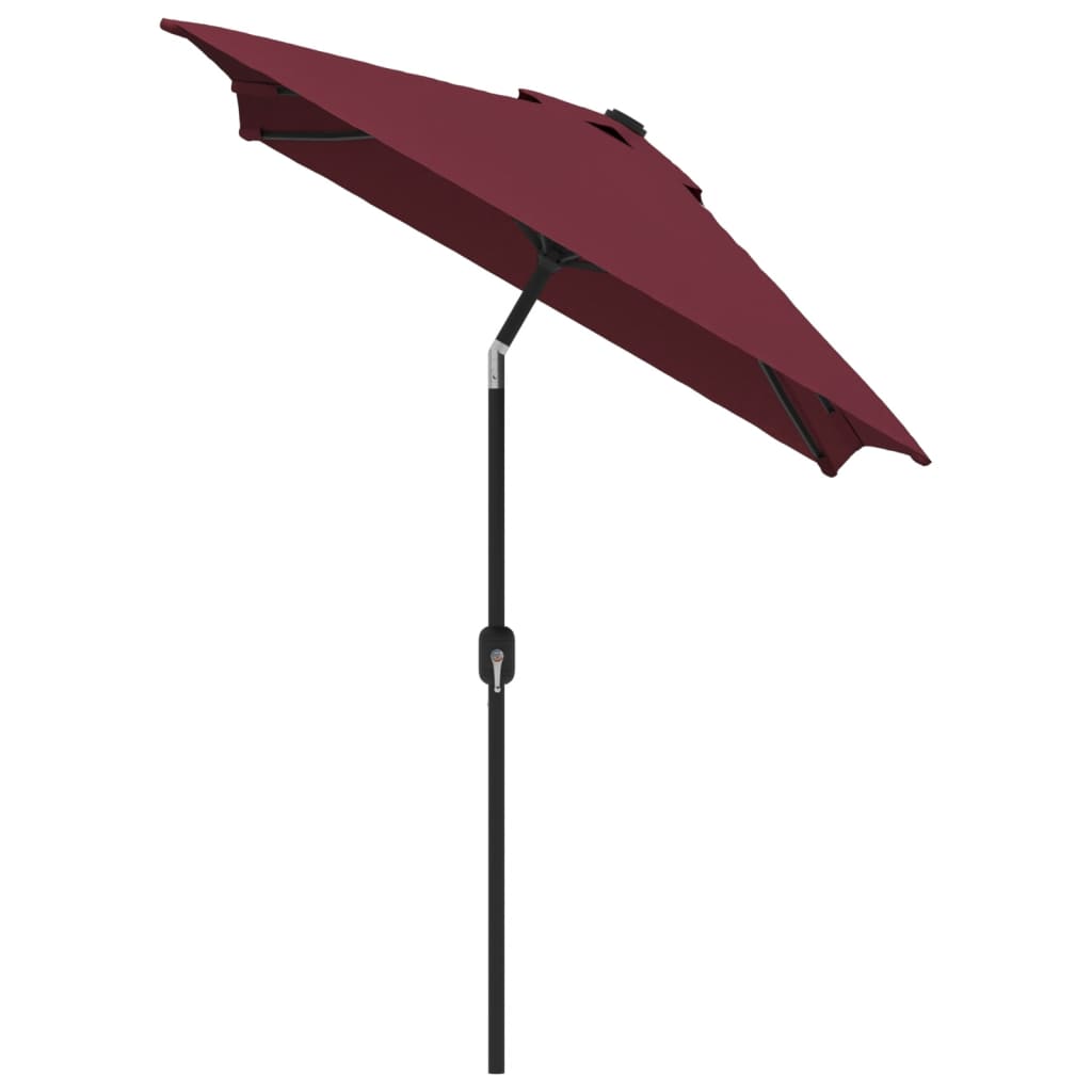 Umbrelă De Soare Exterior Stâlp Metalic, Bordo, 300X200 Cm