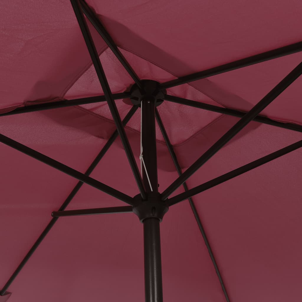 Umbrelă De Soare Exterior Stâlp Metalic, Bordo, 300X200 Cm