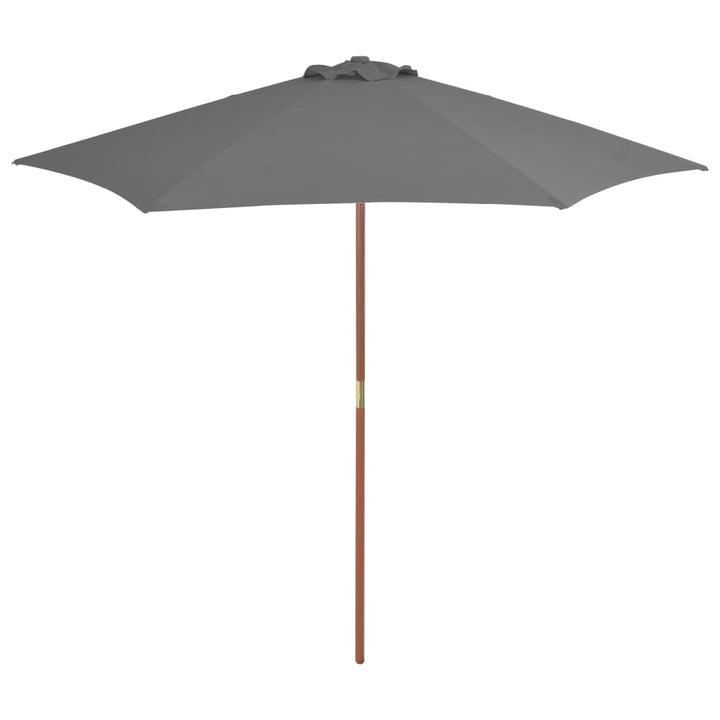 Umbrelă De Soare Cu Stâlp De Lemn, Alb , 270X270 Cm