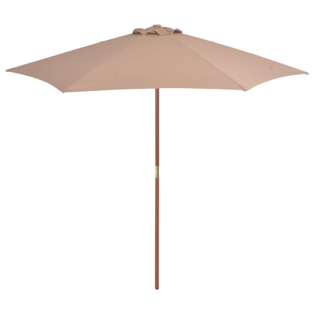 Umbrelă De Soare Cu Stâlp De Lemn, Alb , 270X270 Cm