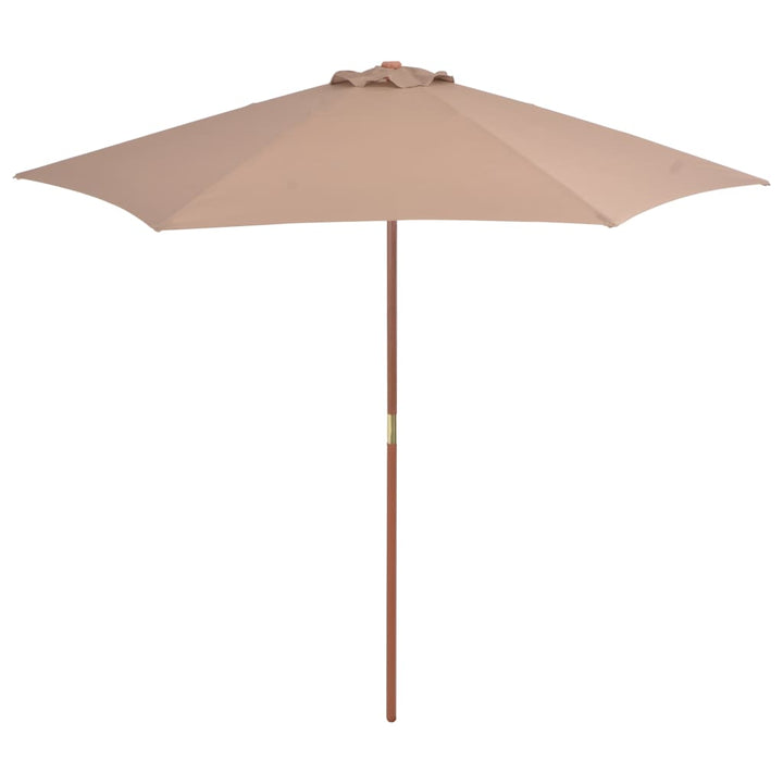 Umbrelă De Soare Cu Stâlp De Lemn, Alb , 270X270 Cm