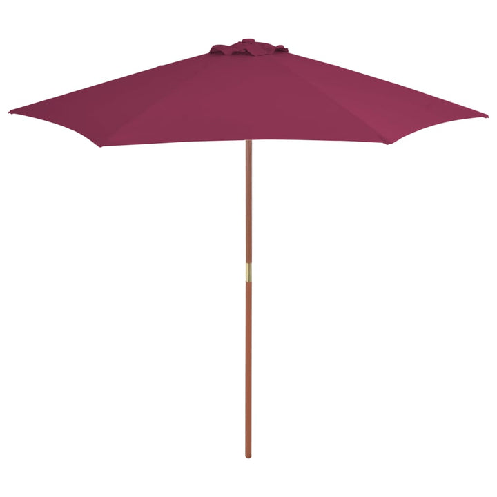 Umbrelă De Soare Cu Stâlp De Lemn, Alb , 270X270 Cm