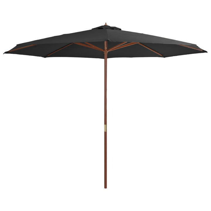 Umbrelă De Soare De Exterior, Stâlp Din Lemn, , 350 Cm