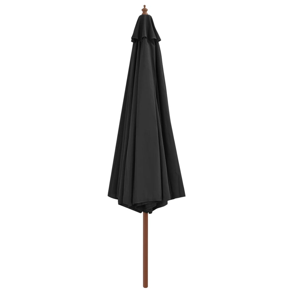 Umbrelă De Soare De Exterior, Stâlp Din Lemn, , 350 Cm