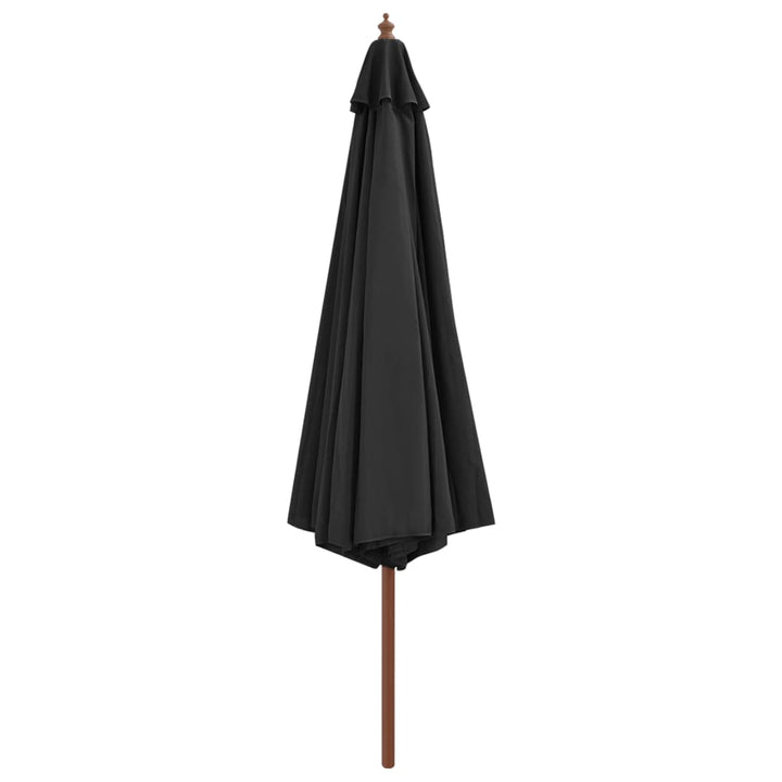 Umbrelă De Soare De Exterior, Stâlp Din Lemn, , 350 Cm