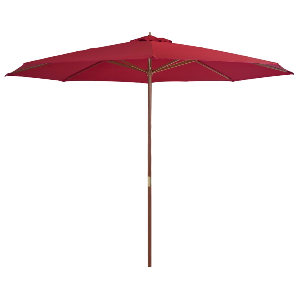 Umbrelă De Soare De Exterior, Stâlp Din Lemn, , 350 Cm