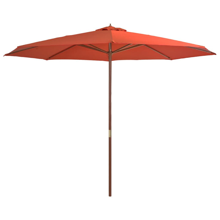 Umbrelă De Soare De Exterior, Stâlp Din Lemn, , 350 Cm