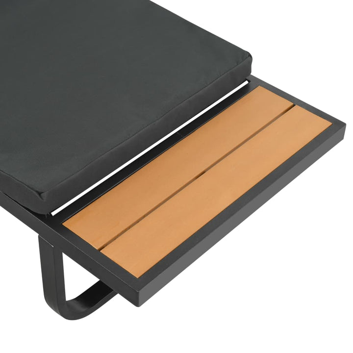 Set Canapea De Grădină Colțar Cu Perne, 2 Piese, Aluminiu, Wpc
